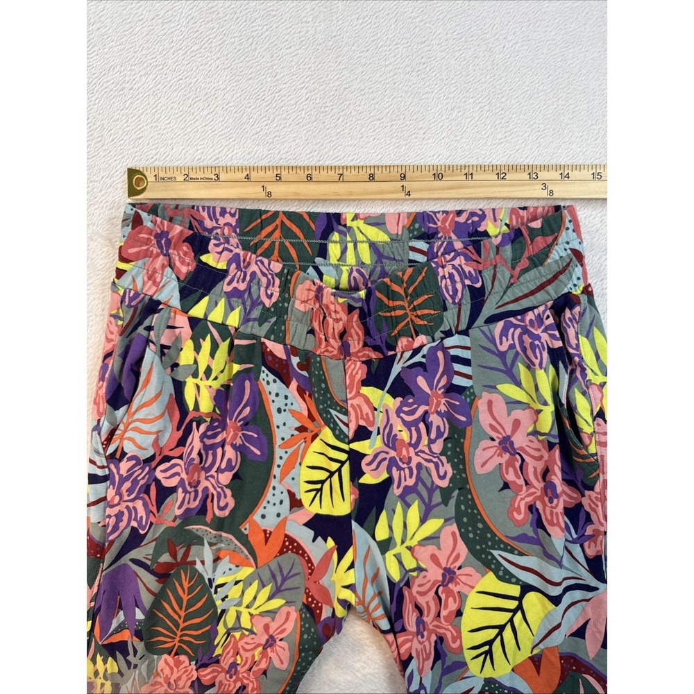 Cabi Womens Snappy Jogger Tropical Botanical Floral Print Soft PocketsPants Sz S - Picture 4 of 7